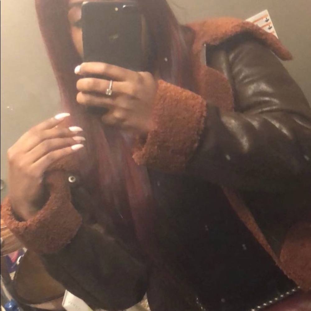 Brown flurry jacket